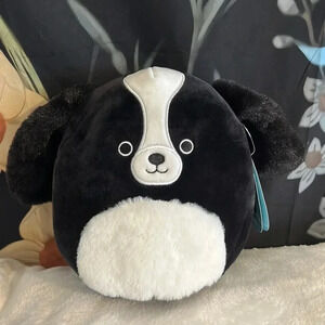 🦖 🖤🤍🐶🖤 NWT Squishmallows 7” Nathaniel the Cocker Spaniel Squishmallow 🖤🐶…